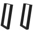 Patas para mesa comedor forma U 2uds acero negro 60x(72-73)