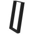 Patas para mesa comedor forma U 2uds acero negro 60x(72-73)