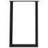 Patas para mesa comedor forma U 2uds acero negro 60x(72-73)