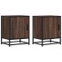 Mesitas noche 2 uds madera ingeniería marrón roble 40x31x50
