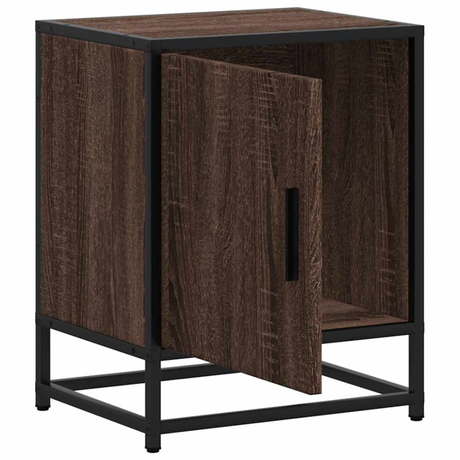 Mesitas noche 2 uds madera ingeniería marrón roble 40x31x50