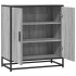 Aparador madera ingeniería y metal gris Sonoma 68x35x76