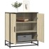 Aparador madera ingeniería y metal roble Sonoma 68x35x76