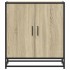 Aparador madera ingeniería y metal roble Sonoma 68x35x76