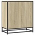 Aparador madera ingeniería y metal roble Sonoma 68x35x76
