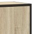 Aparador madera ingeniería y metal roble Sonoma 68x35x76