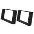 Patas de mesa de centro forma U 2uds acero negro 60x(30-31)