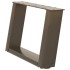 Patas de mesa centro forma U 2uds acero natural 40x(30-31)