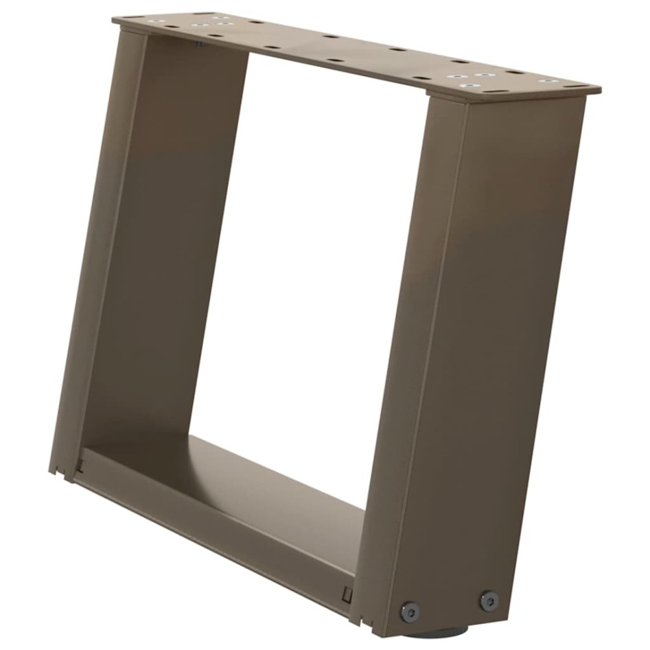 Patas de mesa centro forma U 2uds acero natural 40x(30-31)