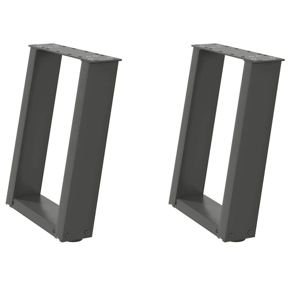 Patas para mesa de centro en forma de U 2 uds antracita