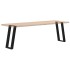 Patas de mesa consola en forma U 2 uds acero negro