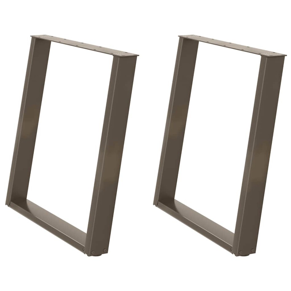 Patas para mesa comedor forma U 2uds acero natural