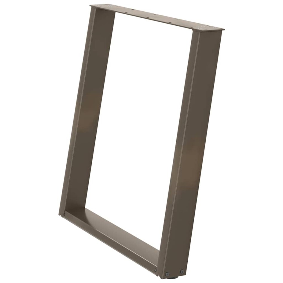 Patas para mesa comedor forma U 2uds acero natural