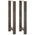 Patas para mesa de centro de acero natural 2 uds