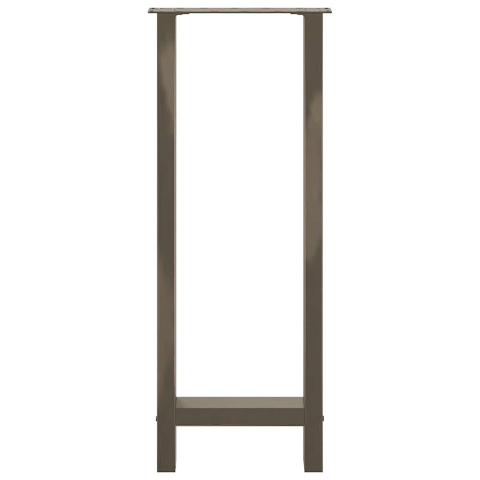 Patas para mesa de centro de acero natural 2 uds