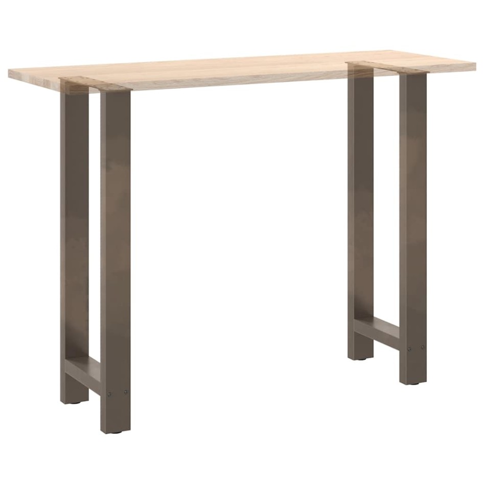 Patas para mesa de centro de acero natural 2 uds