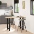 Patas de mesa de centro acero negro 2 uds 60x(90-91)
