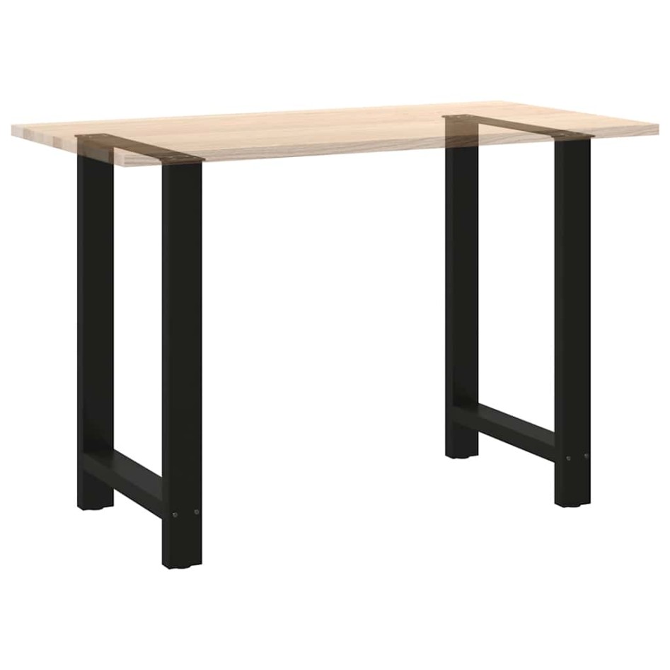 Patas de mesa de centro acero negro 2 uds 60x(90-91)
