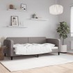 Sofá cama tela gris taupe 90x200 cm