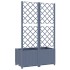 Jardinera con enrejado PP azul gris 80x40x136