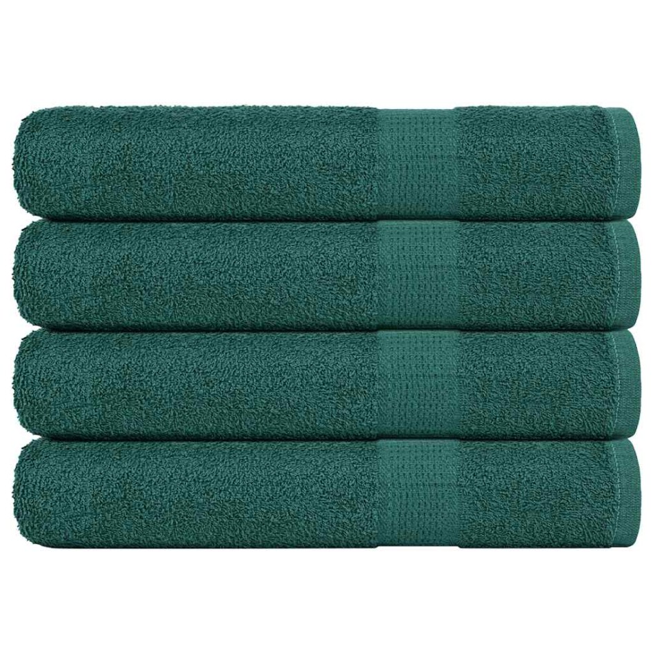 Toallas 4 piezas verde 100x200 cm 360 gsm 100%