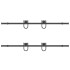 Kit de herrajes para puertas correderas acero negro 366