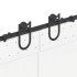 Kit de herrajes para puertas correderas acero negro 366