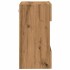 Muebles TV de pared luces LED 2 uds roble artisian