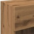 Muebles TV de pared luces LED 2 uds roble artisian