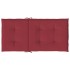 Cojín silla jardín respaldo bajo 4 uds tela Oxford rojo