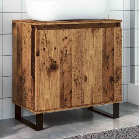 Armario de baño madera de ingeniería envejecida 58x33x60