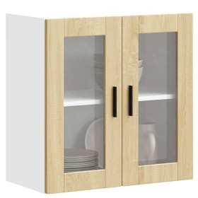 Armario de pared para cocina puerta cristal Porto roble