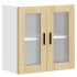 Armario de pared para cocina puerta cristal Porto roble