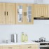 Armario de pared para cocina puerta cristal Porto roble