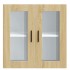 Armario de pared para cocina puerta cristal Porto roble