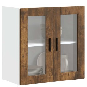 Armario de pared para cocina puerta cristal Porto roble