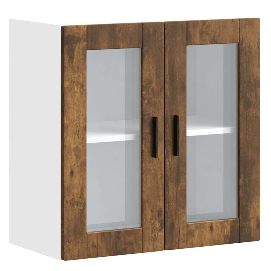 Armario de pared para cocina puerta cristal Porto roble