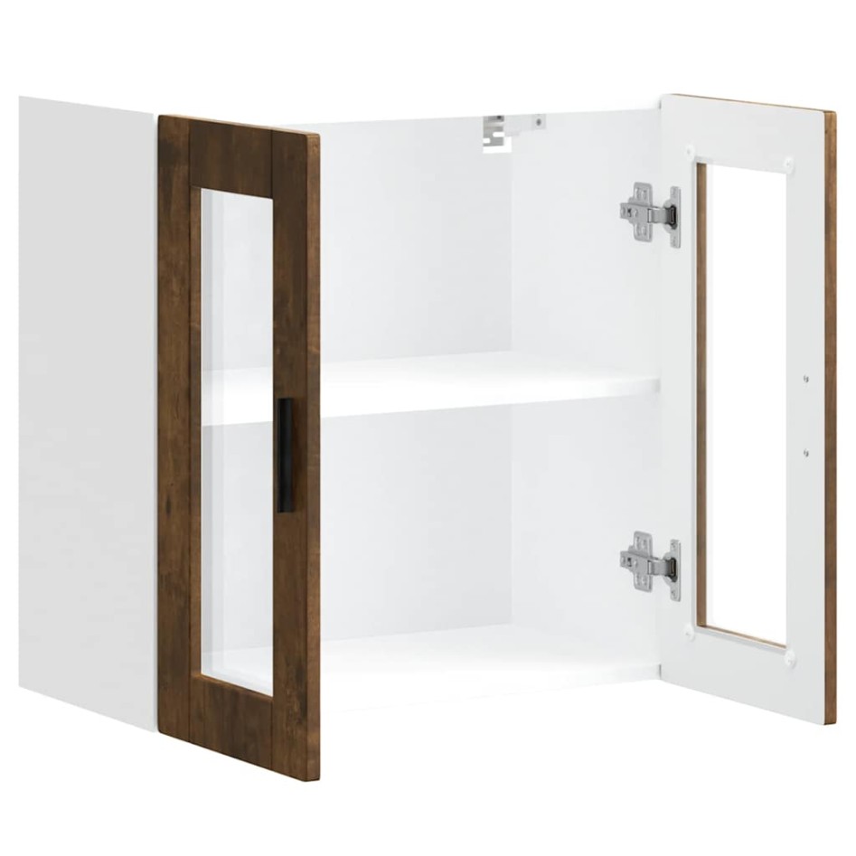 Armario de pared para cocina puerta cristal Porto roble