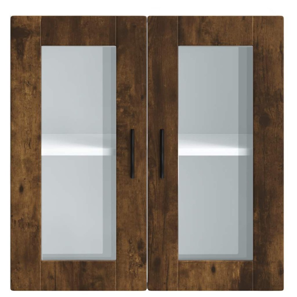 Armario de pared para cocina puerta cristal Porto roble