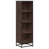 Estantería madera de ingeniería color marrón roble 40x35x139