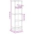 Estantería madera de ingeniería color marrón roble 40x35x139