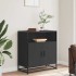 Aparador de madera de ingeniería negro 68x35x76