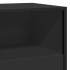 Aparador de madera de ingeniería negro 68x35x76