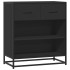 Aparador de madera de ingeniería negro 68x35x76