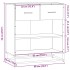 Aparador de madera de ingeniería negro 68x35x76