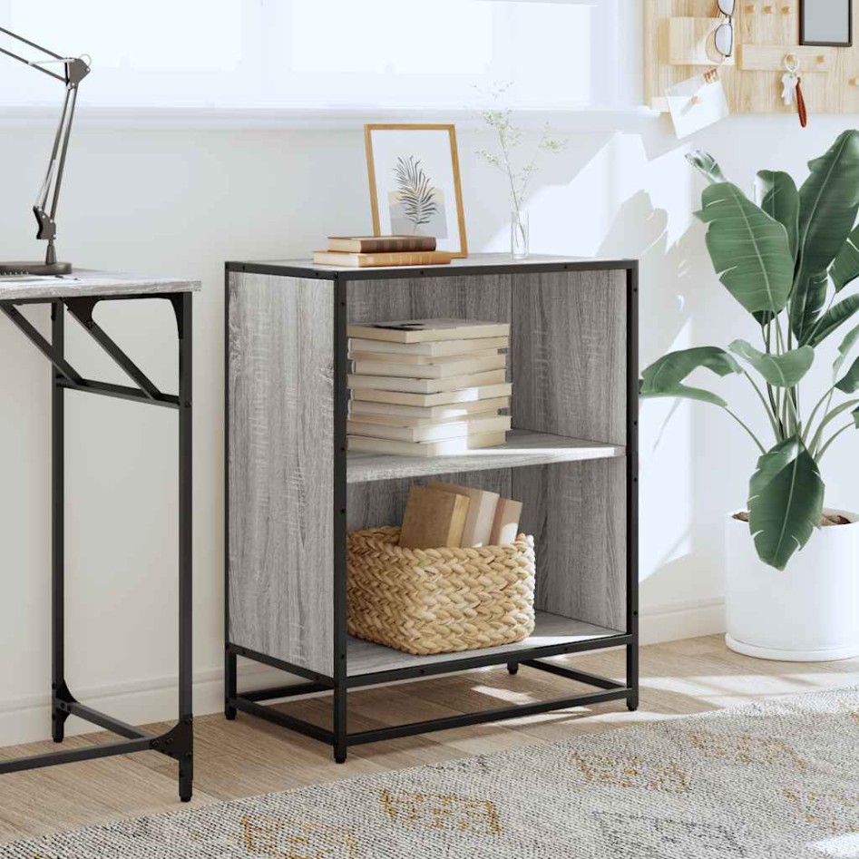 Estantería madera ingeniería gris sonoma 60x35x76