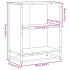 Estantería madera ingeniería gris sonoma 60x35x76