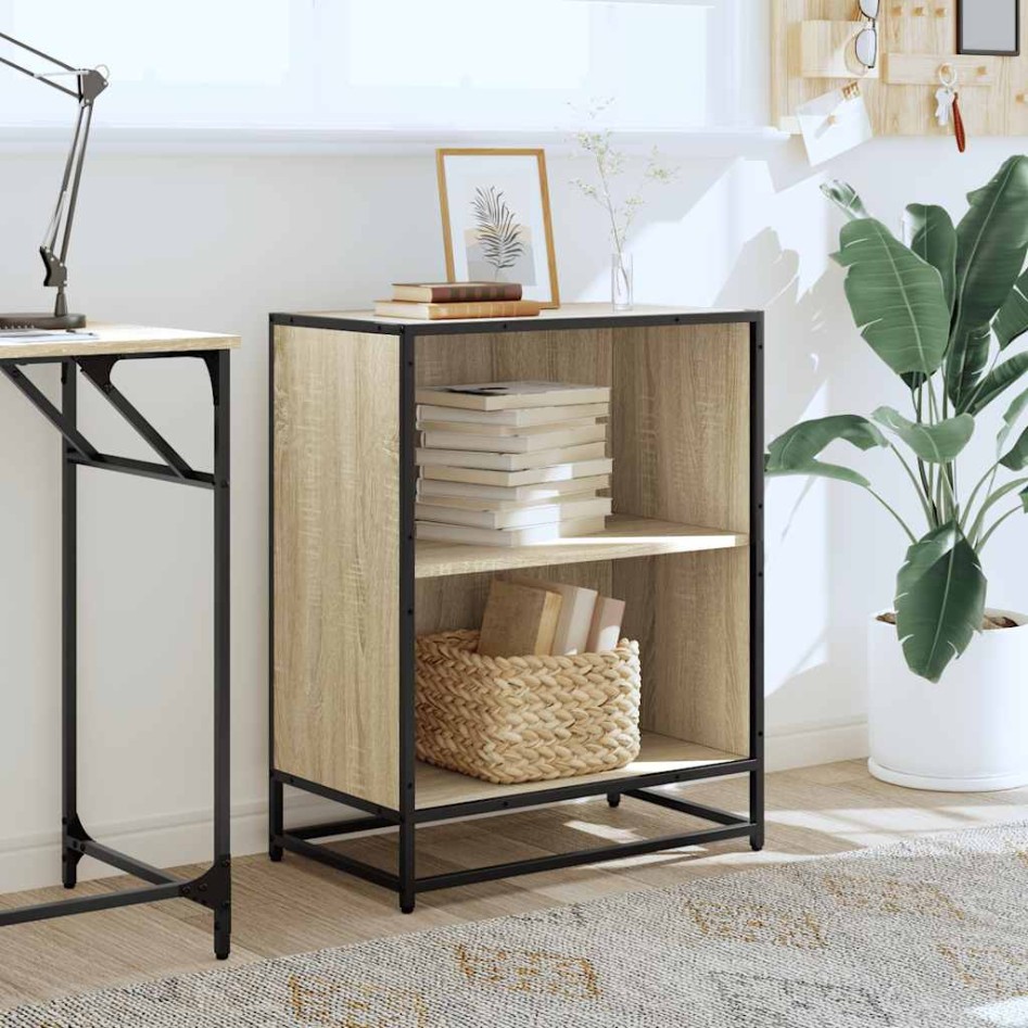 Estantería madera de ingeniería color roble sonoma 60x35x76