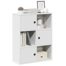 Estantería de madera de ingeniería blanca 60x24x76,5