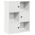 Estantería de madera de ingeniería blanca 60x24x76,5